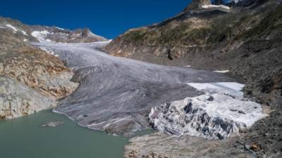 El glaciar del Ródano en los Alpes suizos está sufriendo los efectos del cambio climático./AFP.