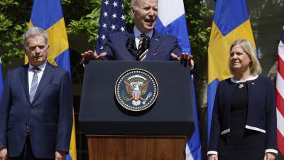 Biden recibió en la Casa Blanca a su homólogo finlandés, Sauli Niinistö, y la primera ministra sueca, Magdalena Andersson.