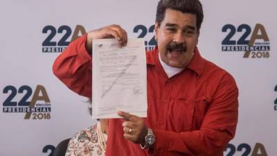 Maduro oficializó su candidatura a la reelección presidencial en Venezuela. //EPA.