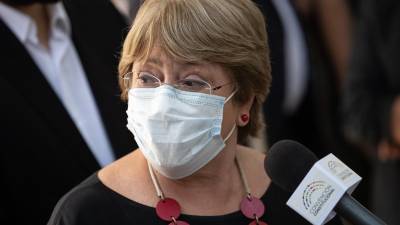La alta comisionada de las Naciones Unidas y expresidenta de Chile, Michelle Bachelet: Fotografía: EFE/ Alberto Valdes
