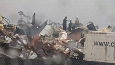 La aeronave se estrelló con nueve personas a bordo. Foto tomada de @Bahamaspress