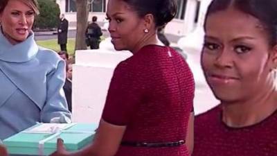 Michelle Obama vivió un incómodo momento al recibir al matrimonio Trump en la Casa Blanca.