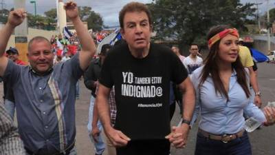 En la imagen un registro del excandidato presidencial hondureño por la Alianza de Oposición, Salvador Nasralla, en Tegucigalpa, Honduras. EFE/Archivo