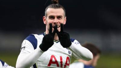 Gareth Bale lleva 6 goles en los últimos 6 partidos con el Tottenham. Foto AFP.