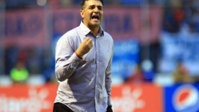 Diego Vázquez, entrenador del Motagua, en la final contra Marathón.