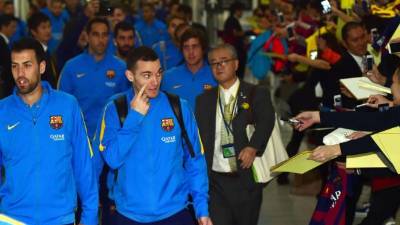 La plantilla del Barcelona llegó este lunes a Tokio para participar en el Mundial de Clubes.