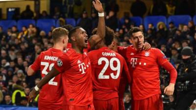 Bayern Múnich no tuvo problemas en golear al Chelsea. Foto AFP.