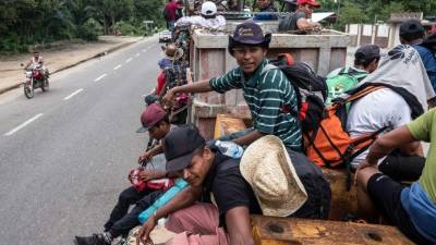 Los migrantes llegaron la noche de este viernes a Veracruz.