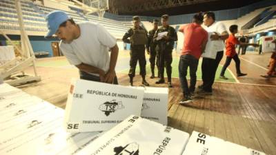 El material electoral ya está en los diferentes centros de votación de San Pedro Sula.