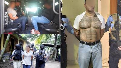 Entre los capturados hay dos mujeres y un miembro de la pandilla 18.