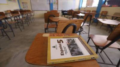 Salón de clases en una escuela de Honduras.
