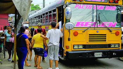 De acuerdo con el último censo, en San Pedro Sula hay 1,500 buses inscritos.