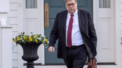 (FILES) In this file photo taken on May 1, 201, US Attorney General William Barr testifies before the Senate Judiciary Committee on 'The Justice Department's Investigation of Russian Interference with the 2016 Presidential Election' on Capitol Hill in Washington, DC. - The US government launched an investigation August 10, 2019, into the apparent suicide in his prison cell of disgraced financier Jeffrey Epstein, who was awaiting trial on sex trafficking charges. Barr said he was 'appalled' to hear of the death and had instructed the Department of Justice's inspector general to probe its circumstances. The FBI is also investigating the Epstein's death. (Photo by Nicholas Kamm / AFP)