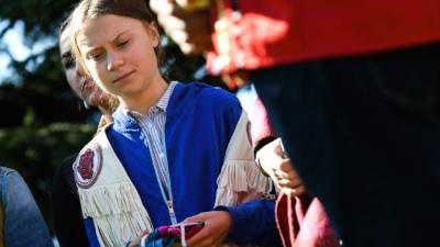 La joven activista sueca Greta Thunberg. Foto: AFP.