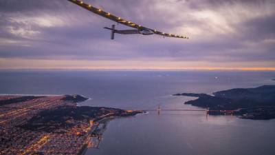 El avión Solar Impulse 2, un aparato propulsado exclusivamente con la energía proveniente del sol. Foto: Jean Revillard / AFP