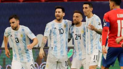La selección argentina sigue invicta en lo que va de la Copa América. Foto EFE.