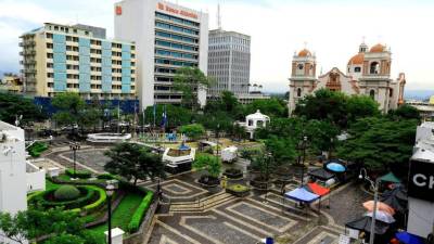 El centro de San Pedro Sula también fue afectado por el apagón.