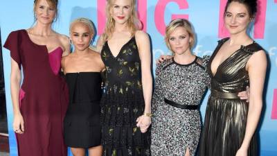 Laura Dern, Zoe Kravitz, Nnicole Kidman, Reese Witherspoon y Shailene Woodley, estrellas de la serie de HBO “Big little lies”.