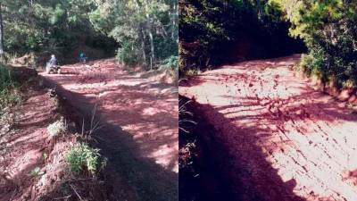 <b><span class=mln_uppercase_mln>Lamentable.</span></b> La lluvia mantiene en mal estado las vías.<span class=mln_uppercase_mln> </span>