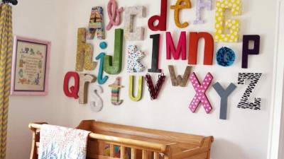 Las letras son ideales para decorar la habitación del bebé.