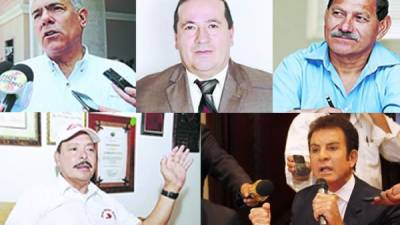 Óscar Álvarez, Román Villeda, José Luis Baquedano (arriba), Marco Antonio Andino y Salvador Nasralla dieron sus reacciones ante la encuesta Cid Gallup publicada por LA PRENSA.