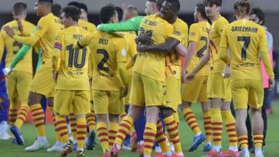 El FC Barcelona se consagró campeón de la Copa del Rey el pasado sábado. Foto AFP.