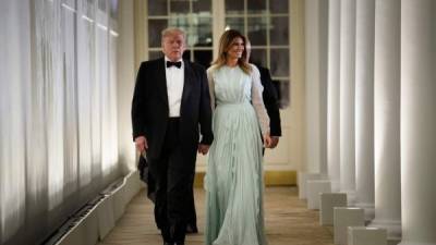 El presidente de Estados Unidos, Donald Trump, y la primera dama, Melania, agasajaron con una cena de Estado al primer ministro australiano, Scott Morrison el pasado viernes en la Casa Blanca.