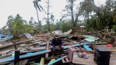 Nicaragua comienza a sentir los efecto de Iota en la misma zona devastada por Eta./AFP.