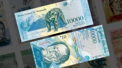 El actual cono monetario venezolano incluye seis nuevos billetes; el de 10,000 bolívares es el segundo de mayor denominación.