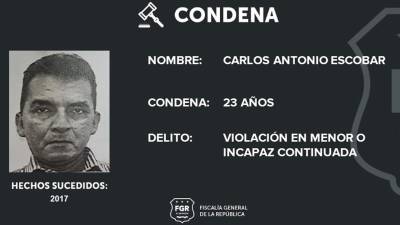 Carlos Escobar fue condenado este miércoles en El Salvador a 23 años de prisión.