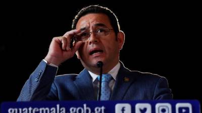 En la imagen, el presidente de Guatemala, Jimmy Morales. EFE/Esteban Biba/Archivo
