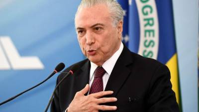 El expresidente brasileño Michel Temer fue detenido como presunto jefe de 'una organización criminal'.
