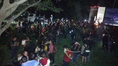 Los migrantes fueron rescatados por las fuerzas de seguridad mexicanas.