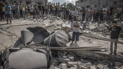 Además de los ocho muertos, hubo unas 20 personas heridas ayer en La Franja.