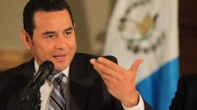 El presidente de Guatemala, Jimmy Morales.