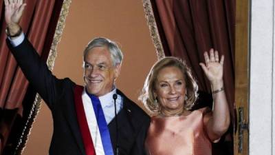 El presidente de Chile Sebastián Piñera y su esposa, Cecilia Morel.