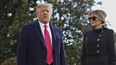 El expresidente Donald J. Trump y la ex primera dama Melania Trump.