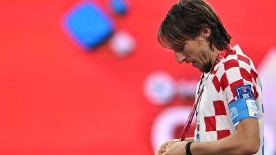 Luka Modric con su medalla de bronce del Mundial de Qatar.