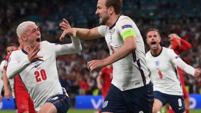 Los ingleses pelearán ante Italia el título de la Eurocopa. Foto AFP.