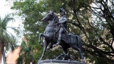 Imagen que representa al general Francisco Morazán, paladín centroamericano. Foto de archivo.
