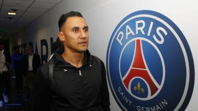 Keylor Navas realizó este martes su primer entrenamiento con el PSG.