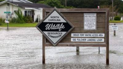 Según las proyecciones metereológicas, las fuertes lluvias por el huracán Florence podrían causar inundaciones catastróficas en Carolina del Norte y Carolina del Sur./AFP.