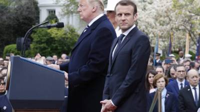 El presidente de EEUU, Donald Trump, junto a su homólogo francés, Emmanuel Macron. EFE/Archivo