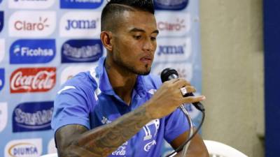 Carlos Discua en conferencia de prensa. Foto Delmer Martínez