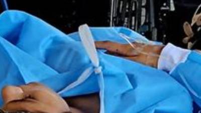 Yenny Fabiola Sánchez cuando era atendida en el hospital.