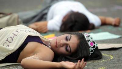 Esta joven representó a la Miss Honduras Mundo, María José Alvarado, asesinada en noviembre.