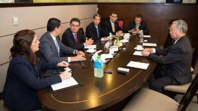 El presidente Juan Orlando Hernández encabezó las reuniones con misiones de empresarios taiwaneses.