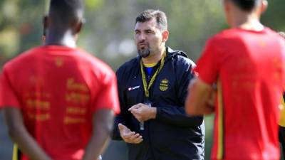 Martín 'Tato' García durante el entrenamiento de este lunes. Foto Móises Valenzuela