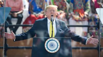 Trump arremetió contra sus rivales demócratas desde la India./AFP.