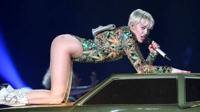 La atrevida cantante Miley Cyrus.